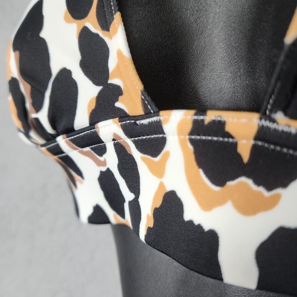 VICTORIA SECRETS Women's Small Animal Print Padded Halter Bathing Suit Top - Picture 3 of 5